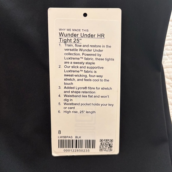 Lululemon Wunder Under High Rise Tight 25” Black - Picture 5 of 7